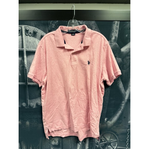 U.S. Polo Assn. Other - U.S. Polo Assn. Luxury Feel Men's Pink Short Sleeve Polo Shirt L Embroidered